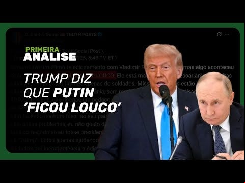 O presidente dos Estados Unidos afirmou que o líder russo ficou completamente louco
