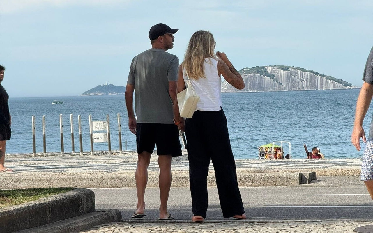Artur Jorge e Hanna Santos fotografados no Rio de Janeiro (Foto: Reprodução)