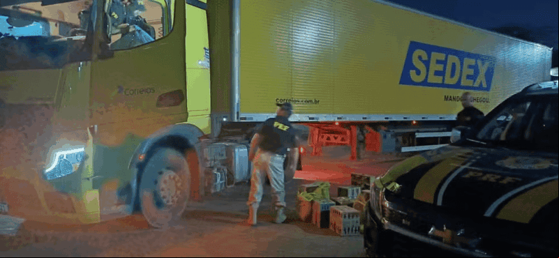 PRF flagra tráfico de aves e apreende anfetaminas em carreta dos Correios em Montes Claros