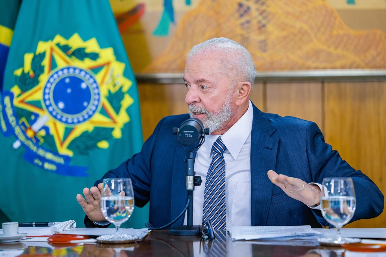 Presidente da República, Luiz Inácio Lula da Silva, durante entrevista no Palácio do Planalto.