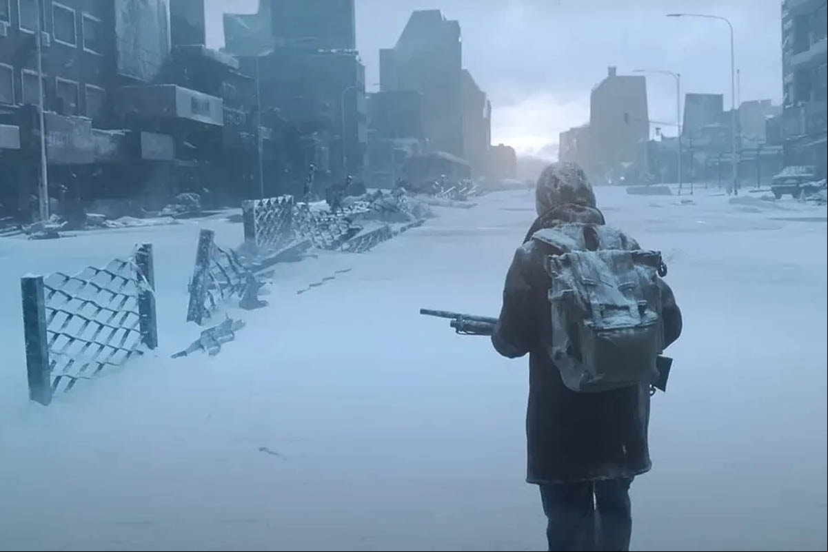 Juan Salvo (Ricardo Darín) na desolada Buenos Aires, coberta por uma neve misteriosa.