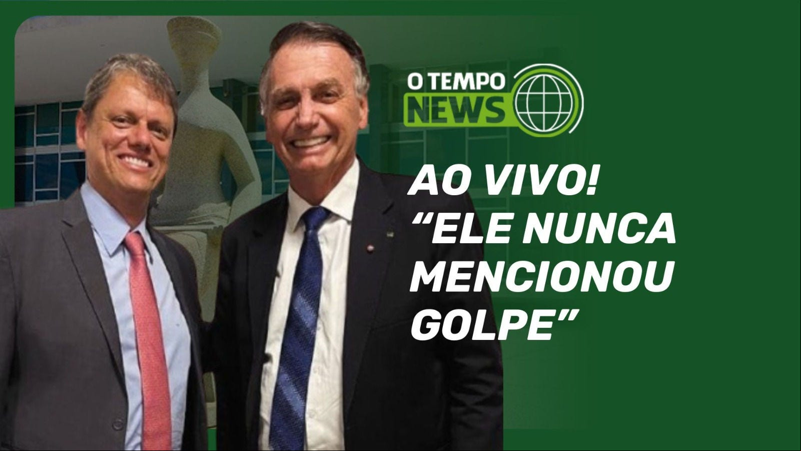 Tarcísio afirmou que Jair Bolsonaro nunca falou em tentativa de golpe de estado